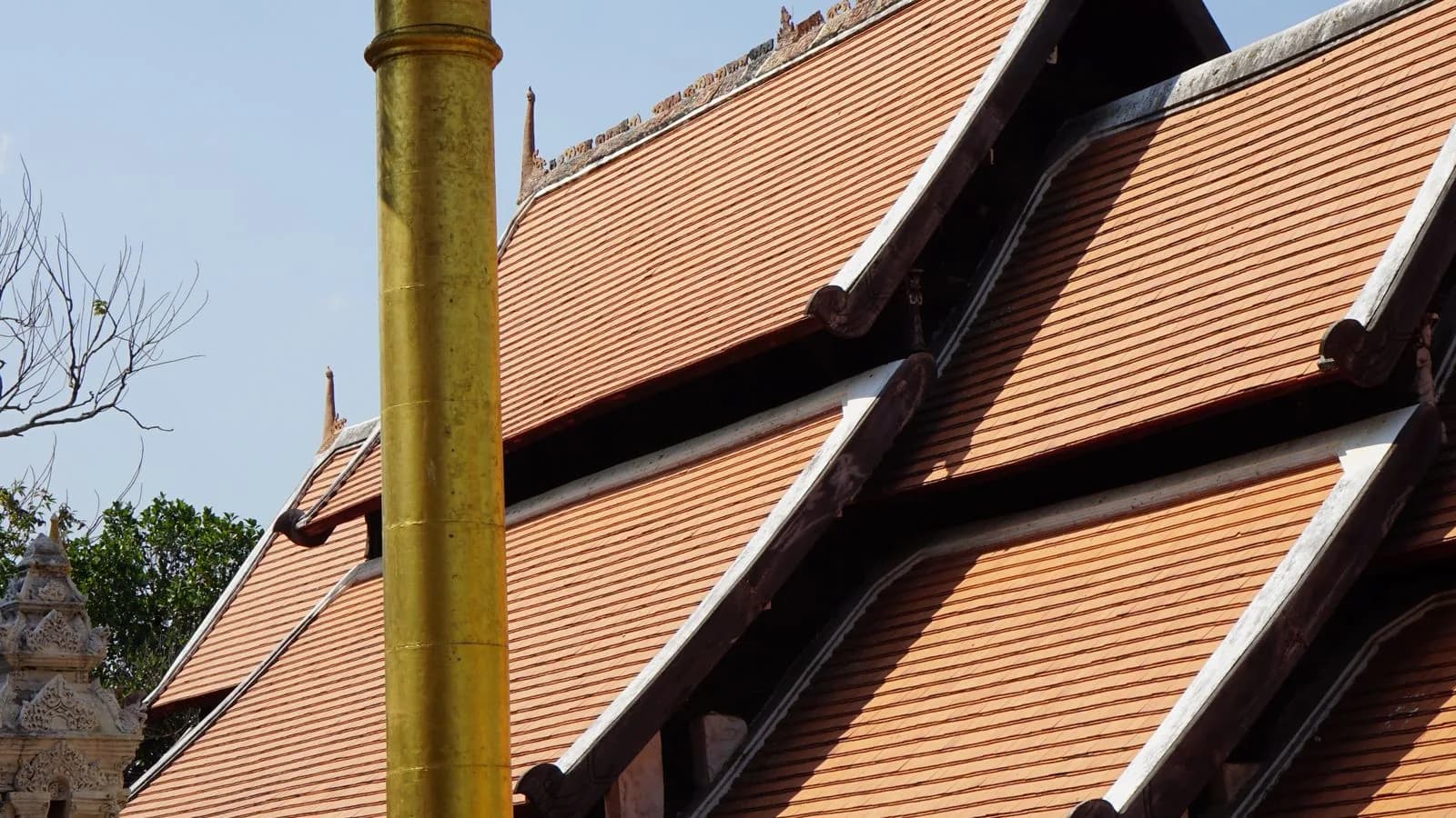 A traditional Thai temple roof