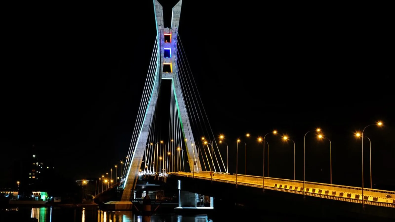 A bridge over water in a West African city